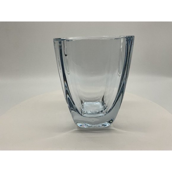 Vtg Strombergshyttan Swedish Art Glass Crystal Vase Blue Hue Artist Signed MCM - Picture 16 of 16